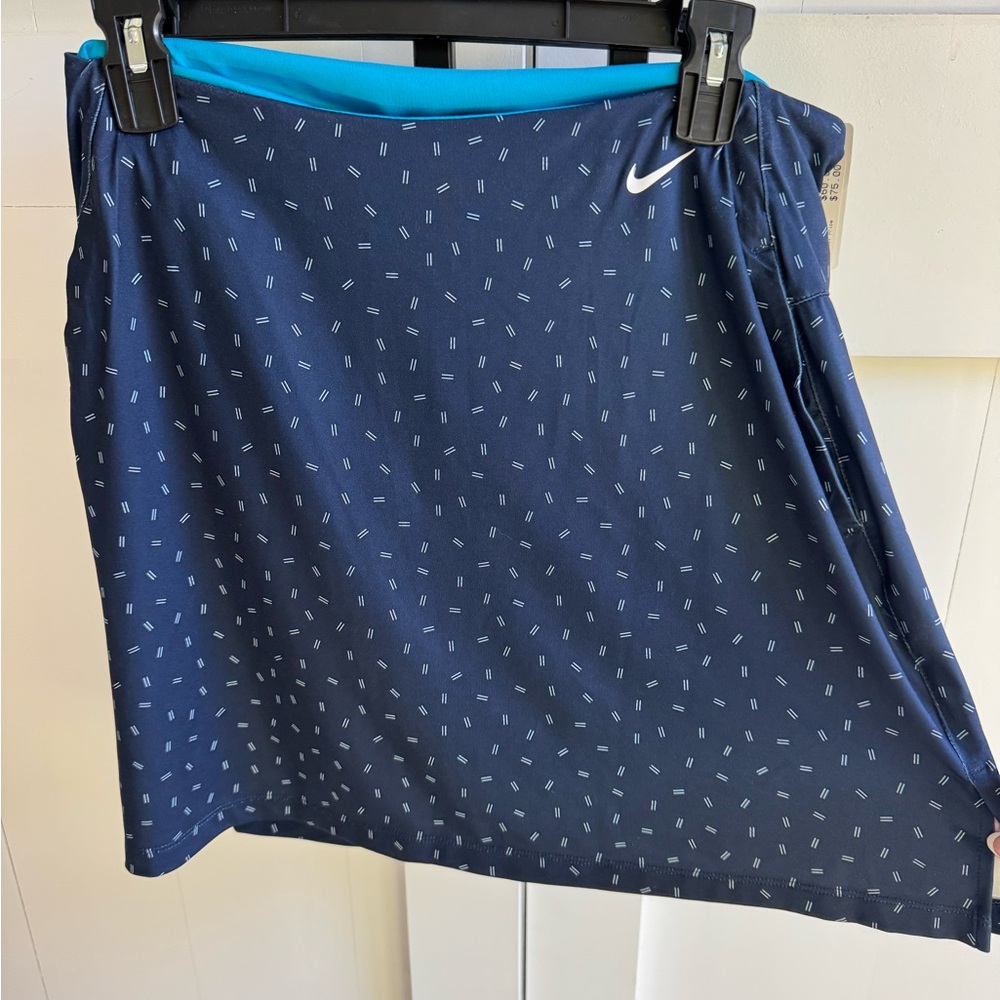 Nike Dark Blue Patterned Athletic Skirt